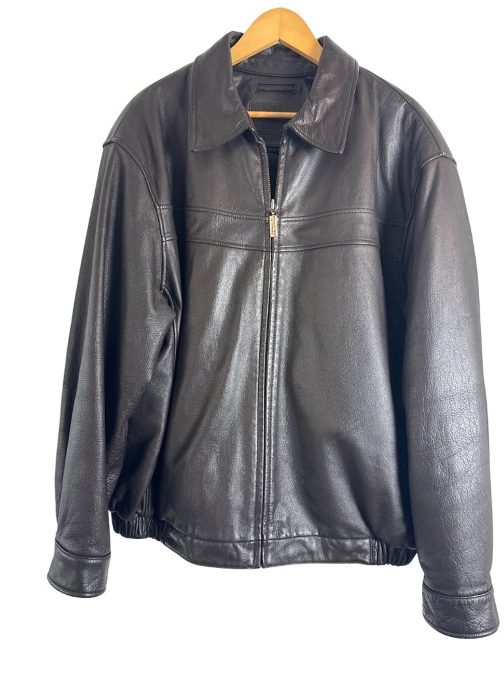 Roundtree & Yorke Men's XL Black Leather Jacket